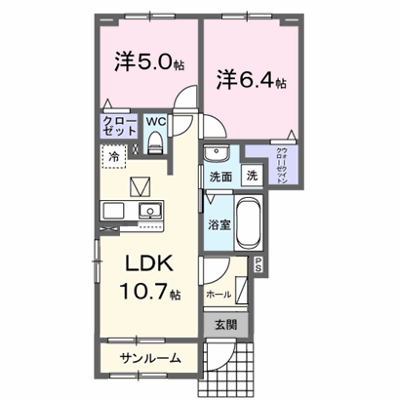 エトリエⅡ 101【管理NO：1-028583902-01010】 ★家具家電は申し込み後に搬入します★ ★2027年03月下旬入居可能★の外観画像
