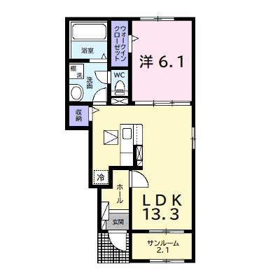 アレグリア 103【管理NO：1-027242401-01030】 ★家具家電は申し込み後に搬入します★ ★2026年11月中旬入居可能★の外観画像