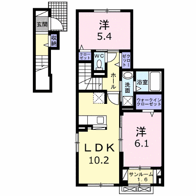ナリワリ　リリー 203【管理NO：1-027131802-02030】 ★家具家電は申し込み後に搬入します★ ★2026年11月上旬入居可能★の外観画像
