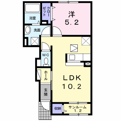 ビューレインボーⅤ 103【管理NO：1-017377901-01030】 ★家具家電は申し込み後に搬入します★ ★2026年11月上旬入居可能★の外観画像