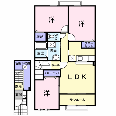 ＦｌｏｕｒｉｓｈＩｎおやまつⅢ 202【管理NO：1-016622503-02020】 ★家具家電は申し込み後に搬入します★ ★2026年11月中旬入居可能★の外観画像