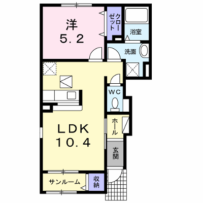 サジッターリオ柊 101【管理NO：1-018040701-01010】 ★家具家電は申し込み後に搬入します★ ★2026年11月上旬入居可能★の外観画像