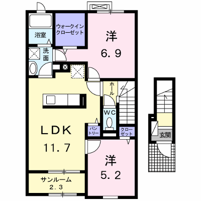 ブライト　ガーデン 203【管理NO：1-022274001-02030】 ★家具家電は申し込み後に搬入します★ ★2026年10月中旬入居可能★の外観画像