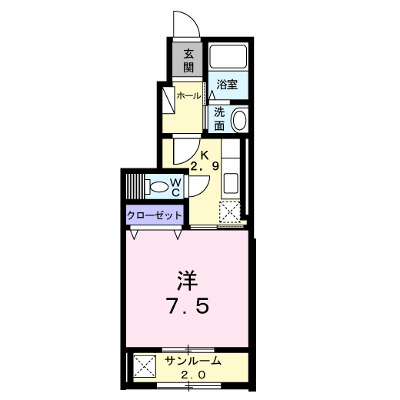 ラフレシールＢ 101【管理NO：1-018178202-01010】 ★家具家電は申し込み後に搬入します★ ★2026年11月上旬入居可能★の外観画像