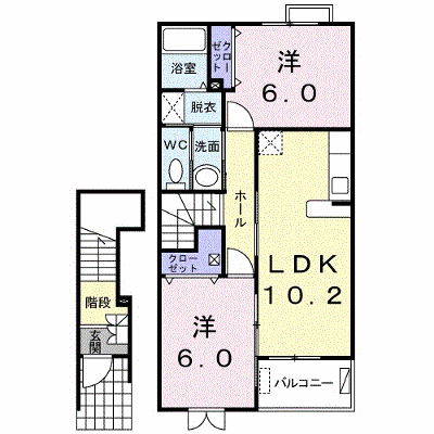 パークサイド南 202【管理NO：1-014547601-02020】 ★家具家電は申し込み後に搬入します★ ★2026年11月上旬入居可能★の外観画像