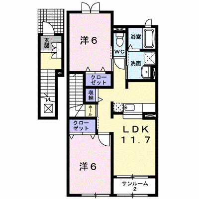 フレンテ　デ　エスコラＡ 201【管理NO：1-014560701-02010】 ★家具家電は申し込み後に搬入します★ ★2026年11月上旬入居可能★の外観画像