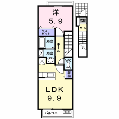 レーベン古正寺 202【管理NO：1-013848601-02020】 ★家具家電は申し込み後に搬入します★ ★2026年11月中旬入居可能★の外観画像