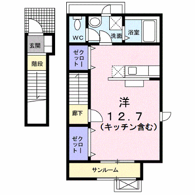 グランＭＩＫＩ　２ 201【管理NO：1-016986302-02010】 ★家具家電は申し込み後に搬入します★ ★2026年11月上旬入居可能★の外観画像