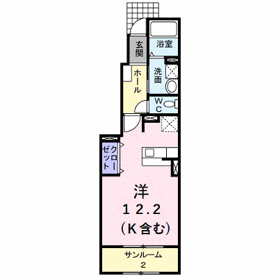 グッデェィズ　Ⅱ 102【管理NO：1-014144801-01020】 ★家具家電は申し込み後に搬入します★ ★2026年11月中旬入居可能★の外観画像