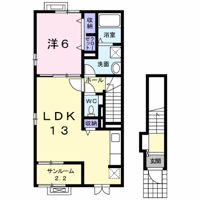 リアン 201【管理NO：1-021049601-02010】 ★家具家電は申し込み後に搬入します★ ★2026年10月下旬入居可能★の外観画像