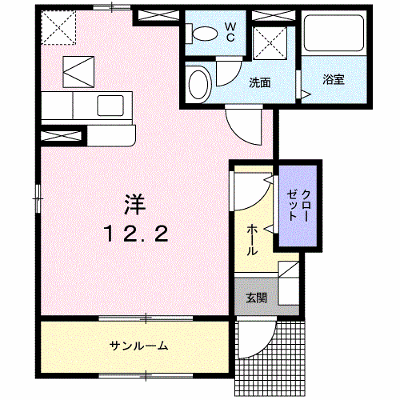 ペルラⅠ 101【管理NO：1-015201301-01010】 ★家具家電は申し込み後に搬入します★ ★2026年10月中旬入居可能★の外観画像
