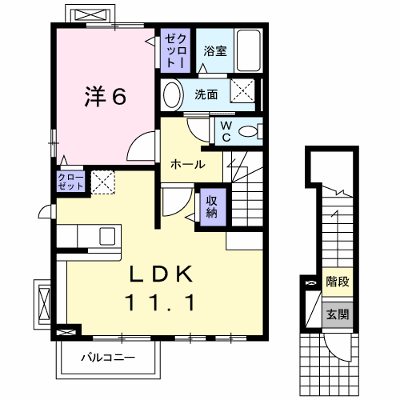 シャトレービサイド　Ａ 201【管理NO：1-016499001-02010】 ★家具家電は申し込み後に搬入します★ ★2026年11月上旬入居可能★の外観画像