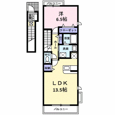 ラフレシ－ル・Ｋ 201【管理NO：1-014161701-02010】 ★家具家電は申し込み後に搬入します★の外観画像