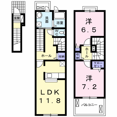 ピノ・モンテ　Ｃ 202【管理NO：1-019006301-02020】 ★家具家電は申し込み後に搬入します★ ★2026年10月上旬入居可能★の外観画像