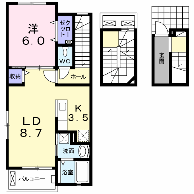 ベル　ミラージュ 305【管理NO：1-021456101-03040】 ★家具家電は申し込み後に搬入します★ ★2026年10月中旬入居可能★の外観画像