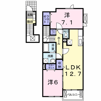 ジラソーレ 201【管理NO：1-015074801-02010】 ★家具家電は申し込み後に搬入します★ ★2026年11月上旬入居可能★の外観画像