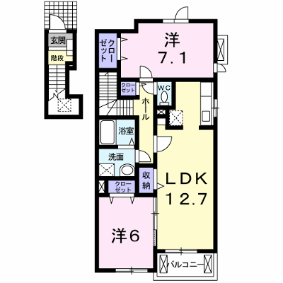 サンレミ・国森Ｄ 201【管理NO：1-015187902-02010】 ★家具家電は申し込み後に搬入します★ ★2026年11月中旬入居可能★の外観画像