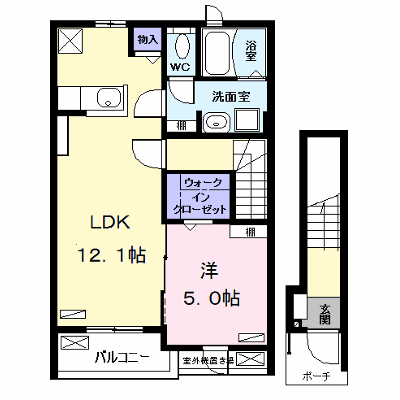 カーサソラーレⅢ 202【管理NO：1-025564201-02020】 ★家具家電は申し込み後に搬入します★ ★2026年10月中旬入居可能★の外観画像