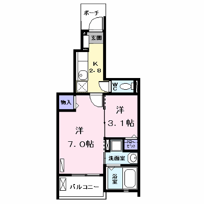 花音名西 103【管理NO：1-022277301-01030】 ★家具家電は申し込み後に搬入します★ ★2026年10月中旬入居可能★の外観画像