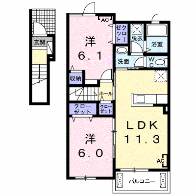 フロンテーラ 202【管理NO：1-020304301-02020】 ★家具家電は申し込み後に搬入します★ ★2026年11月上旬入居可能★の外観画像