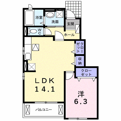 クラルジュネス 105【管理NO：1-018055501-01040】 ★家具家電は申し込み後に搬入します★ ★2026年10月中旬入居可能★の外観画像