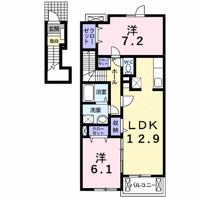 ジャポーネ・フジ 205【管理NO：1-015955001-02040】 ★家具家電は申し込み後に搬入します★ ★2026年10月中旬入居可能★の外観画像