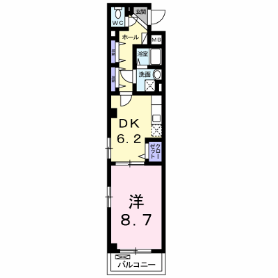 カランサ 207【管理NO：1-016018801-02060】 ★家具家電は申し込み後に搬入します★ ★2026年11月中旬入居可能★の外観画像