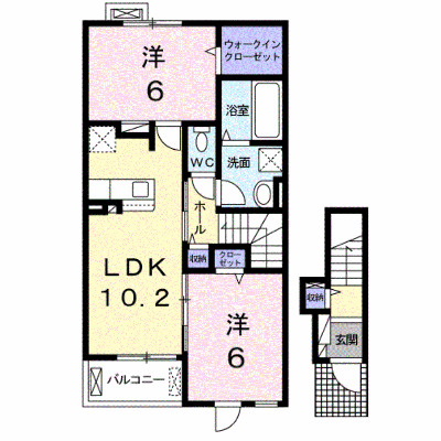 パルティール 205【管理NO：1-024893401-02040】 ★家具家電は申し込み後に搬入します★ ★2026年10月上旬入居可能★の外観画像