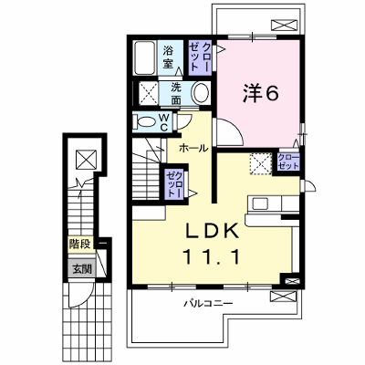 クレセント茨木Ⅱ 202【管理NO：1-014628501-02020】 ★家具家電は申し込み後に搬入します★ ★2026年11月中旬入居可能★の外観画像