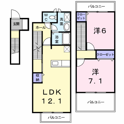 アルカンシエル・グラース 202【管理NO：1-014188801-02020】 ★家具家電は申し込み後に搬入します★ ★2026年10月中旬入居可能★の外観画像