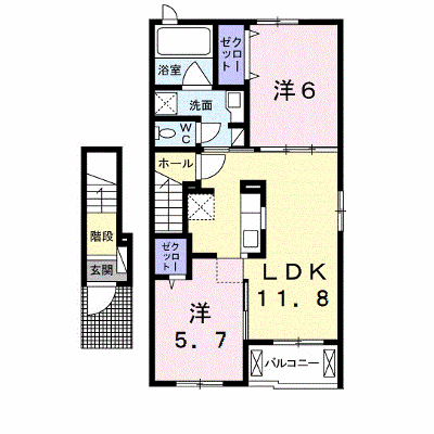 サンライズⅢ 203【管理NO：1-024227701-02030】 ★家具家電は申し込み後に搬入します★ ★2026年11月上旬入居可能★の外観画像