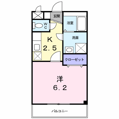 エクレール南中振 202【管理NO：1-012191001-02020】 ★家具家電は申し込み後に搬入します★ ★2026年10月下旬入居可能★の外観画像