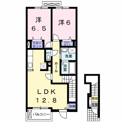 カーサ・ソレイユ　Ａ 203【管理NO：1-016700801-02030】 ★家具家電は申し込み後に搬入します★の外観画像