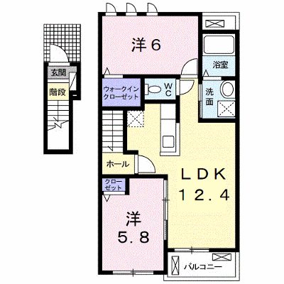 フォルトゥーナⅥ 203【管理NO：1-022367002-02030】 ★家具家電は申し込み後に搬入します★の外観画像