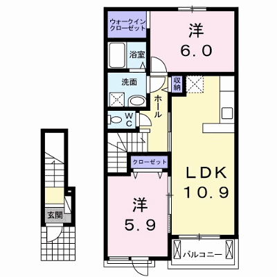 プランタン’１４ 202【管理NO：1-019599101-02020】 ★家具家電は申し込み後に搬入します★ ★2026年10月中旬入居可能★の外観画像