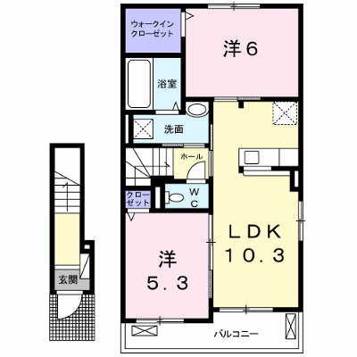 ル・クール　Ａ 203【管理NO：1-026410001-02030】 ★家具家電は申し込み後に搬入します★ ★2026年10月下旬入居可能★の外観画像