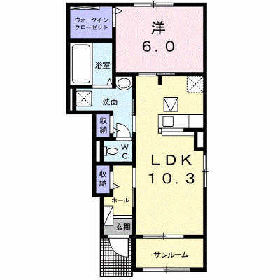グランディール　Ⅰ 106【管理NO：1-025106401-01050】 ★家具家電は申し込み後に搬入します★ ★2026年10月中旬入居可能★の外観画像