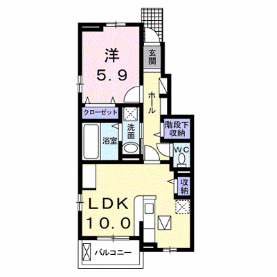 ウエスト　Ｎｏ．１ 104【管理NO：1-024415801-01040】 ★家具家電は申し込み後に搬入します★の外観画像