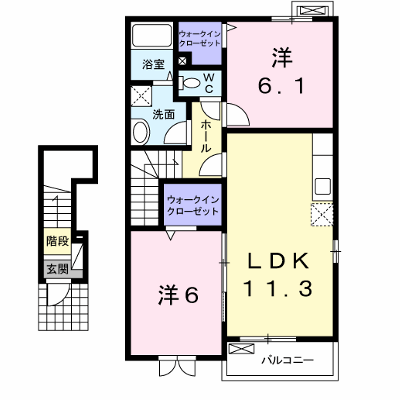 ヴァン　パシフィークＡ 203【管理NO：1-016123101-02030】 ★家具家電は申し込み後に搬入します★ ★2026年11月上旬入居可能★の外観画像