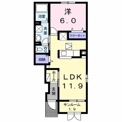 シュプレイム　Ｂ 102【管理NO：1-023364202-01020】 ★家具家電は申し込み後に搬入します★ ★2026年10月中旬入居可能★の外観画像