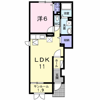 Ｌｅ・Ｓｅｎａｔ（ル・セナ）Ｂ 101【管理NO：1-015986802-01010】 ★家具家電は申し込み後に搬入します★ ★2026年10月上旬入居可能★の外観画像