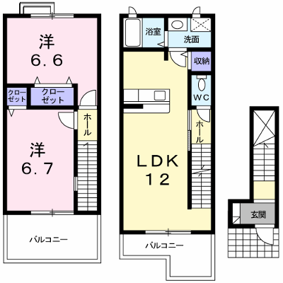 アビタシオン　ドゥ　Ａ 202【管理NO：1-012175901-02020】 ★家具家電は申し込み後に搬入します★ ★2026年11月上旬入居可能★の外観画像