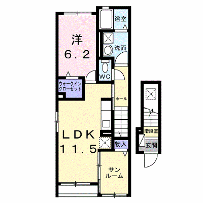 ヴィラ・サンセールＢ 201【管理NO：1-028333902-02010】 ★家具家電は申し込み後に搬入します★ ★2026年11月中旬入居可能★の外観画像