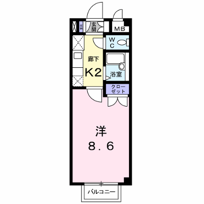 カンパ－ナＡ 201【管理NO：1-007642401-02010】 ★家具家電は申し込み後に搬入します★ ★2026年10月中旬入居可能★の外観画像