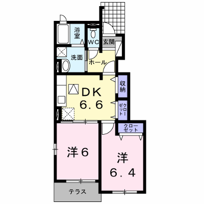 グリシーヌ・ボアＢ 103【管理NO：1-018256102-01030】 ★家具家電は申し込み後に搬入します★ ★2027年01月下旬入居可能★の外観画像