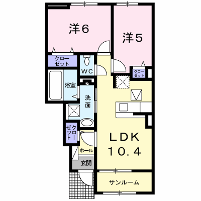 ローズ　ガーデン弐番館 104【管理NO：1-024448102-01040】 ★家具家電は申し込み後に搬入します★ ★2026年11月上旬入居可能★の外観画像