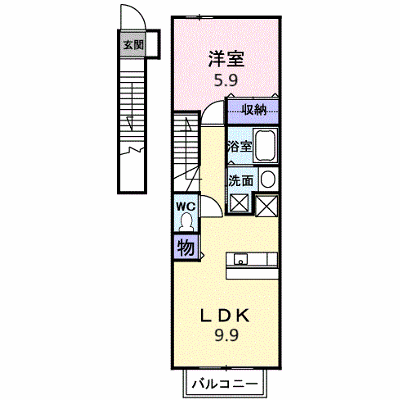 プロスペールＤＰ　Ｂ 202【管理NO：1-011132802-02020】 ★家具家電は申し込み後に搬入します★ ★2026年12月中旬入居可能★の外観画像