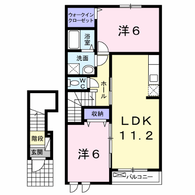 クレールⅡ 202【管理NO：1-017349802-02020】 ★家具家電は申し込み後に搬入します★ ★2026年12月中旬入居可能★の外観画像