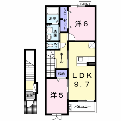 サンライズⅥ 203【管理NO：1-018911101-02030】 ★家具家電は申し込み後に搬入します★ ★2026年12月下旬入居可能★の外観画像