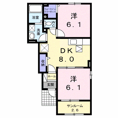 エスポワールⅠ 104【管理NO：1-024018301-01040】 ★家具家電は申し込み後に搬入します★ ★2026年11月上旬入居可能★の外観画像
